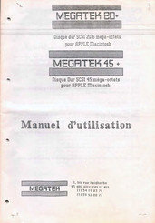 MEGATEK 20+ Manuel D'utilisation