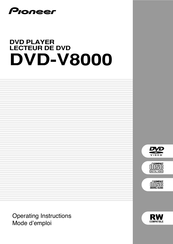 Pioneer DVD-V8000 Mode D'emploi