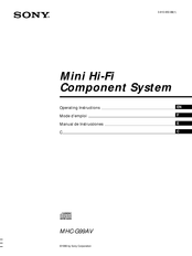 Sony MHC-G99AV Mode D'emploi