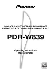 Pioneer PDR-W839 Mode D'emploi