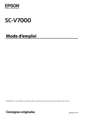 Epson SC-V7000 Mode D'emploi