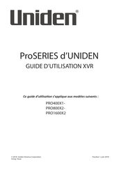 Uniden PRO400X1 Guide D'utilisation