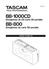 Tascam BB-800 Mode D'emploi