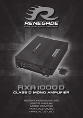 Renegade REN 1000 S Mk3 Edition Mode D'emploi