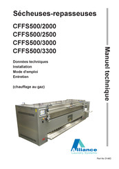 Alliance Laundry Systems CFFS500/2500 Manuel Technique