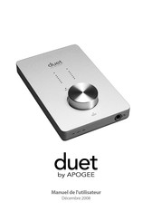 Apogee duet Manuel De L'utilisateur