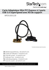 StarTech MPEXUSB3S22B Guide De L'utilisateur