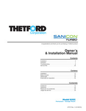 Thetford SANICON TURBO 600S Manuel D'utilisation Et D'installation