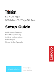 Lenovo ThinkPad S2 Yoga 5th Gen Guide De Configuration