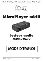 I.D.AL MicroPlayer mkIII Mode D'emploi