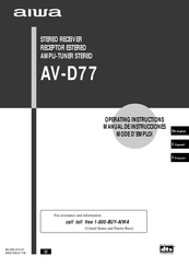 Aiwa AV-D77 Mode D'emploi