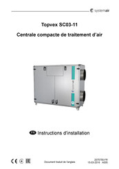 SystemAir Topvex SC03-11 Instructions D'installation