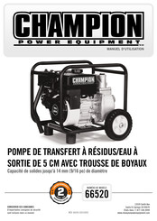 Champion Power Equipment 66520 Manuel D'utilisation