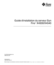 Sun Microsystems Fire X4500 Guide D'installation