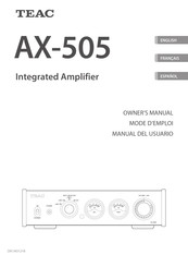 Teac AX-505 Mode D'emploi