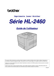 Brother HL-2460 Série Guide De L'utilisateur