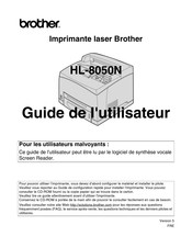 Brother HL-8050N Guide De L'utilisateur