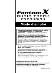 Roland Fantom X Mode D'emploi