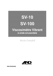 A&D SV-10 Mode D'emploi