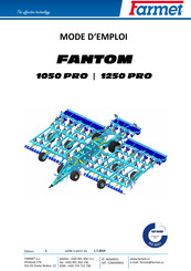 Farmet FANTOM 1250 PRO Mode D'emploi