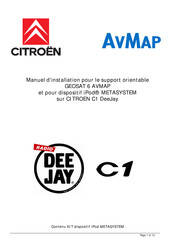 CITROEN Geosat 6 AvMap Manuel D'installation