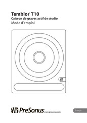 PRESONUS Temblor T10 Mode D'emploi