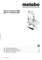 Metabo BAS 317 Precision WNB Instructions D'utilisation Originales