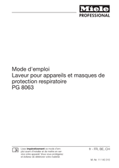 Miele professional PG 8063 Mode D'emploi