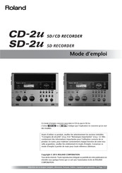 Roland CD-2u Mode D'emploi