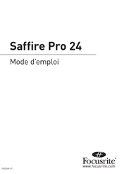 Focusrite Saffire Pro 24 Mode D'emploi