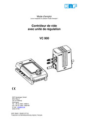 KNF VC 900 Mode D'emploi