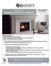 Regency Horizon HZ33CE-NG10 Guide D'installation Et D'utilisation