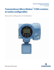 Emerson Micro Motion 5700 Manuel De Configuration Et D'utilisation