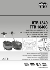 Numatic TTB 1840G Notice Originale