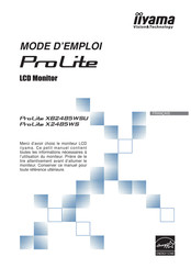 Iiyama ProLite X2485WS Mode D'emploi