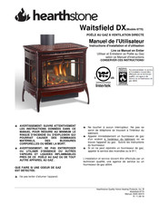 HearthStone Waitsfield DX 8770 Manuel De L'utilisateur