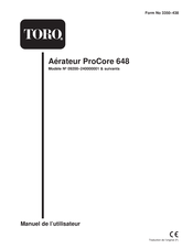 Toro ProCore 648 092000 Manuel D'utilisation