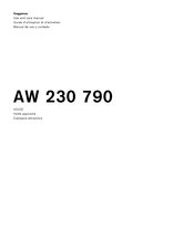 Gaggenau AW 230 790 Guide D'utilisation Et D'entretien