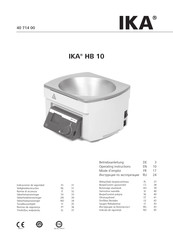 IKA HB 10 Mode D'emploi