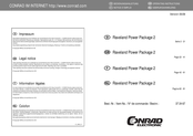 Conrad Electronic Raveland Power Package 2 Notice D'emploi