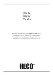 Heco INC 62 Mode D'emploi