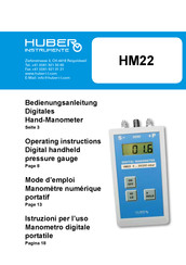 HUBER INSTRUMENTE HM22 Mode D'emploi