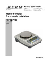 KERN and SOHN PFB Série Mode D'emploi