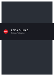 Leica D-LUX 5 Notice D'utilisation