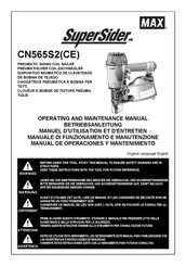 Max SuperSider CN565S2 Manuel D'utilisation Et D'entretien
