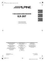 Alpine iLX-207 Guide D'installation