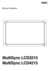NEC MultiSync LCD3215 Manuel Utilisateur