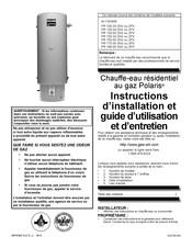 Polaris PR 150-50 2NV Instructions D'installation Et Guide D'utilisation Et D'entretien