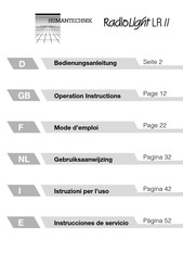 HumanTechnik RadioLight LR II Mode D'emploi