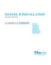 Trina Solar Duomax TSM-DEG5 II Manuel D'installation